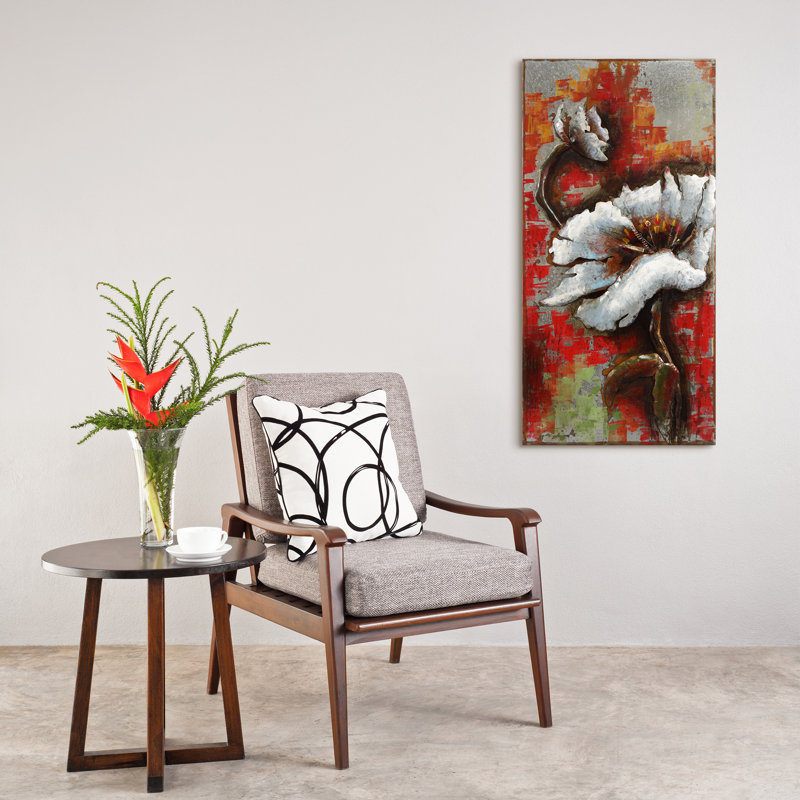 Empire Art Direct "Garden Rose 2" Mixed Media Iron Hand Painted